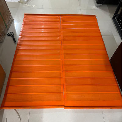 Red PU Screen Mat 5.0mm Mesh untuk Agregat kasar
