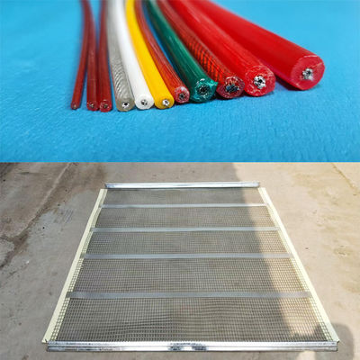 Suhu Ukuran 3mm X 5mm Polyurethane Screen Mesh Dengan Kawat Baja Ringan Di Dalam