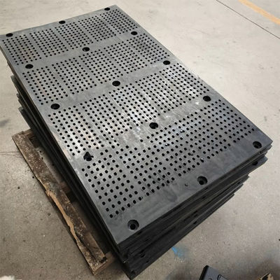 Black Colorr Excellent Rubber Screen Panels 40*8mm Untuk Layar Vibrating Industri